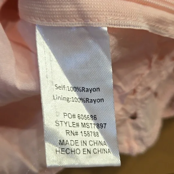 Amabelle By Mabel Eyelet Lace Puff Sleeve Crop Top & Skirt Set Size Small - Picture 8 of 12